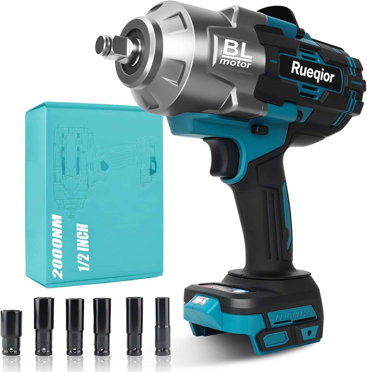 1/2-inch cordless impact wrench with 20V battery